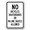 Signmission Safety Sign, 12 in Height, Aluminum, 18 in Length, No Skateboarding - NO B A-1218 No Skateboarding - NO B - alternate 1
